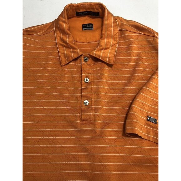 Nike Other - Tiger Woods Collection Nike Fit Dry Men Golf Polo Shirt Textured Orange Large L